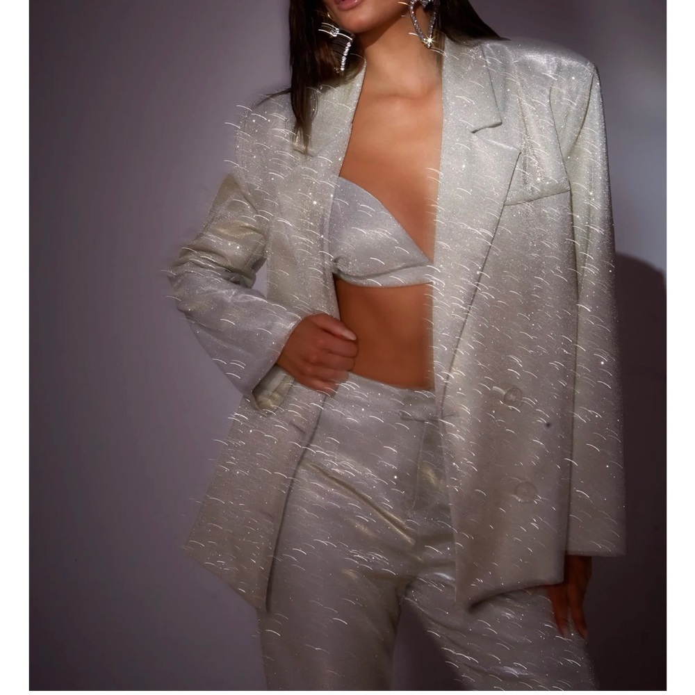 SLA Gold Paloma Blazer - Gold Glitter Blazer
